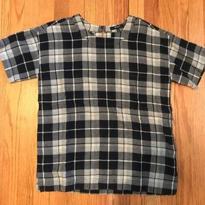 Madewell plaid oversized top